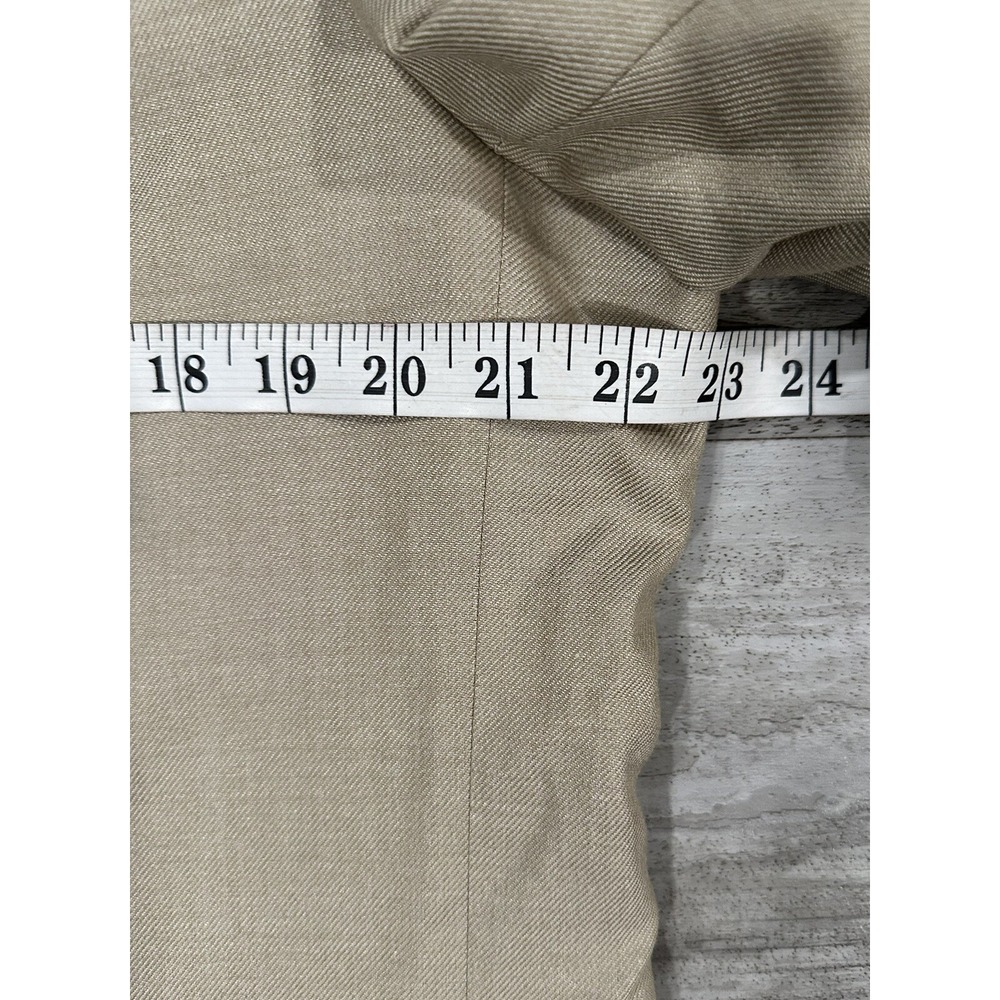 Oscar de la Renta Sportcoat Blazer Mens Size 42L Beige Silk Wool Blend - Picture 3 of 10